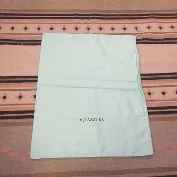 Aquazzura Handbags - Acquazzura Light teal Dust bag 19” x 15” drawstring garment bag new